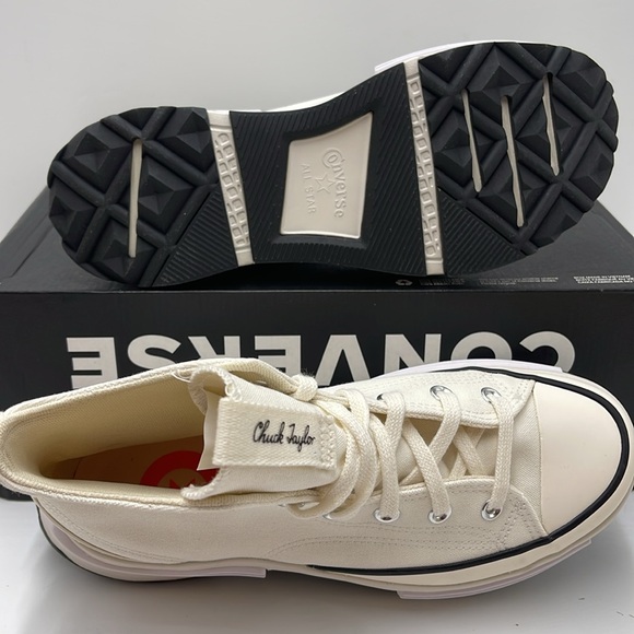 Converse WMNS RUN STAR LEGACY CX HI EGRET/BLACK/WHITE A00868C Platforms Sneakers - Picture 4 of 16